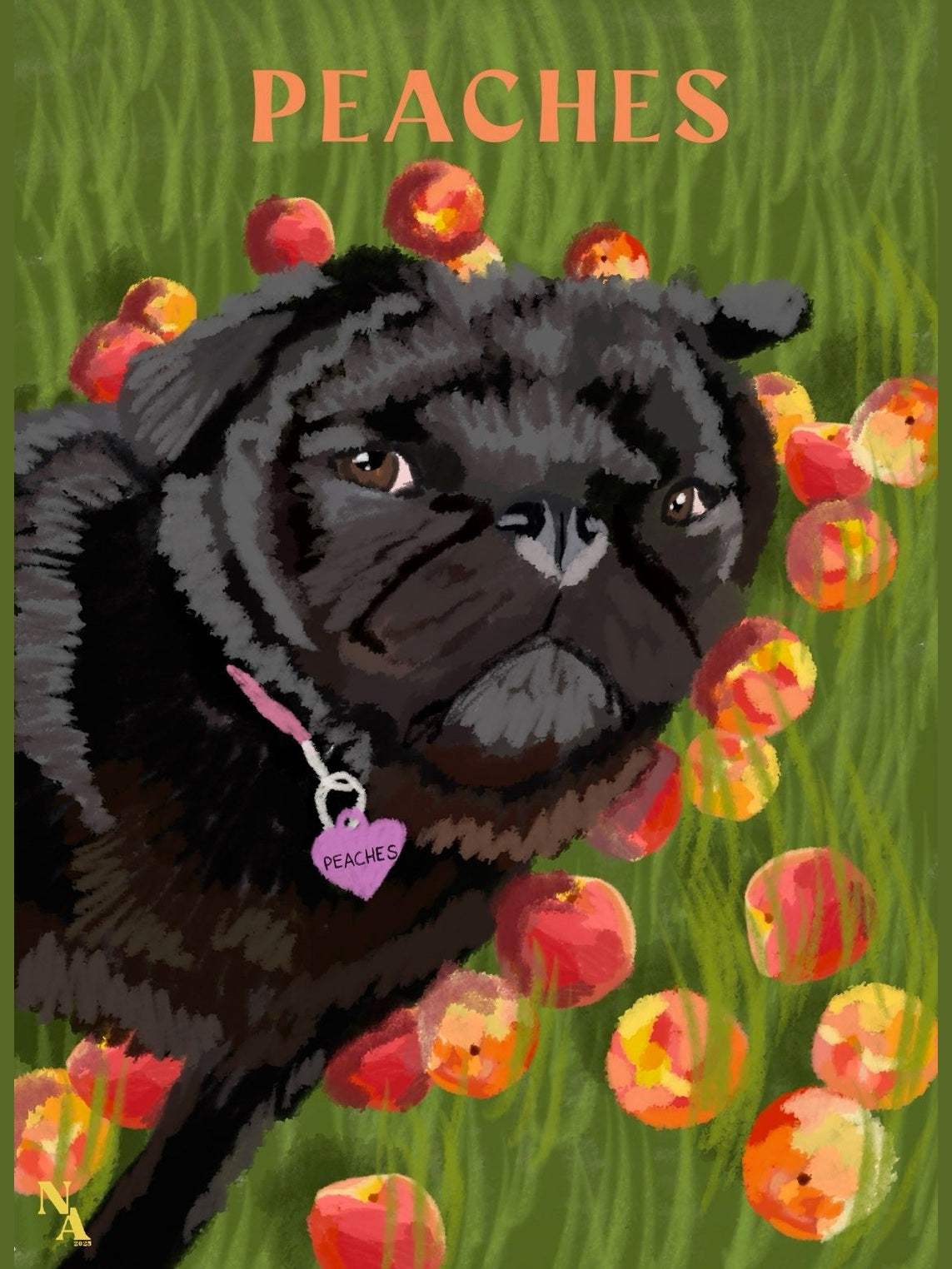 Digital Pet Portrait (Rustic Style)