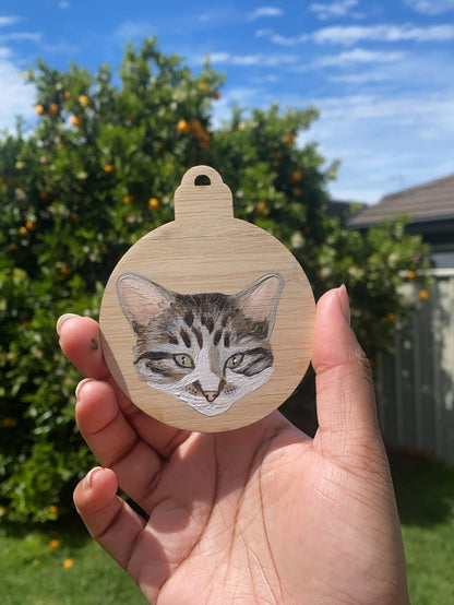 Pet Portrait Christmas Baubles
