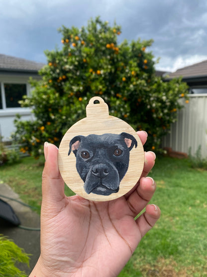 Pet Portrait Christmas Baubles