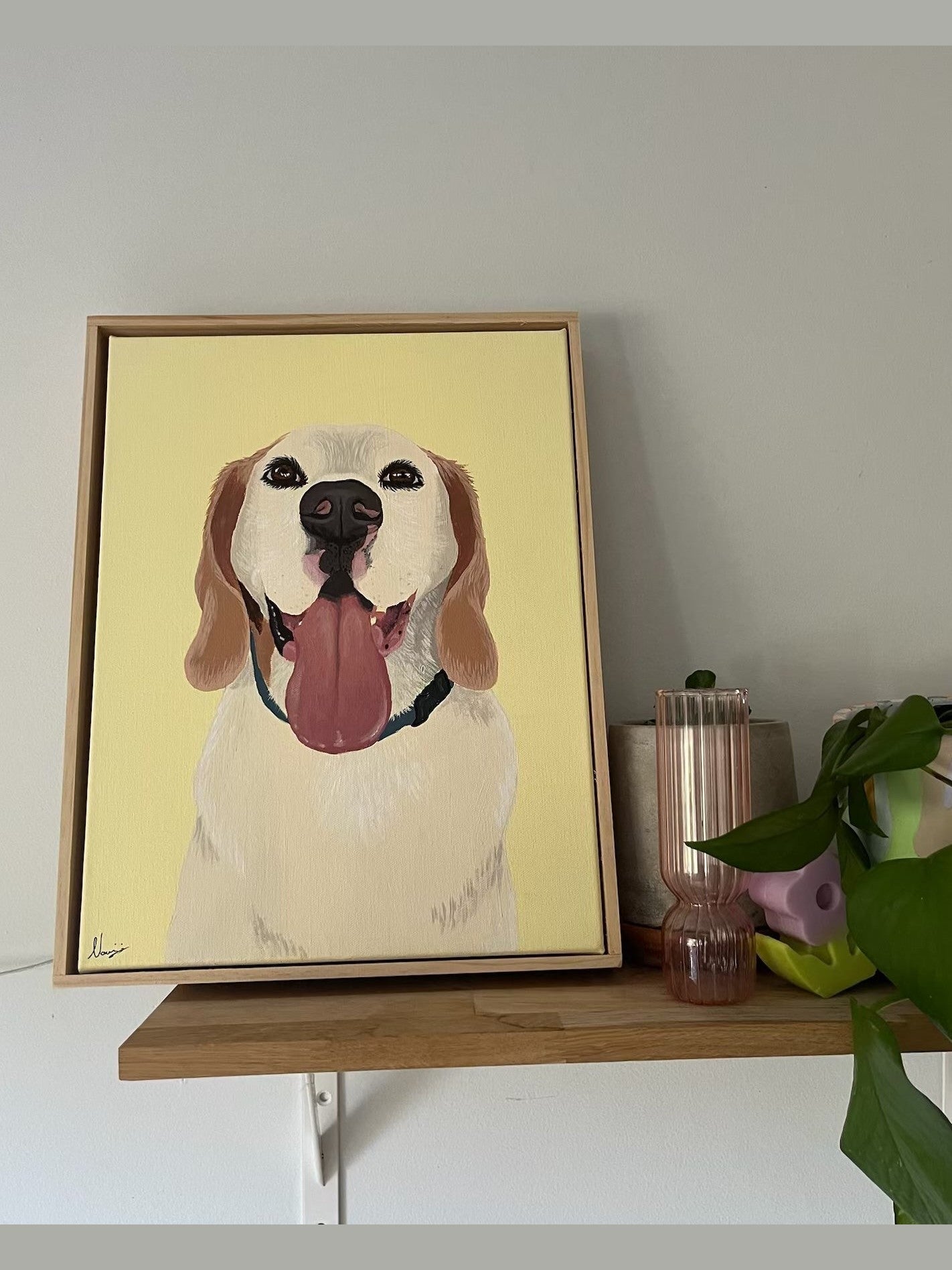 Pet Portrait 12x16 inch (Framed Canvas)